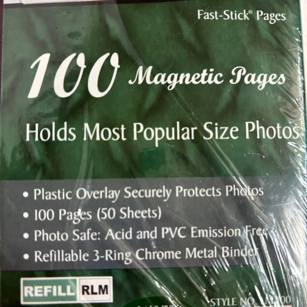 Pioneer Photo Album 100 Magnetic  Pages Self Stick 3 Ring Binder NWT